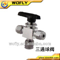 1/8 &quot;3 vías 6000PSI mini válvula de bola de China